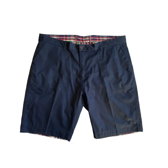 Vintage Polo Ralph Lauren Mens Reversible Short Size 38 Blue Madras Plaid Preppy - Picture 4 of 12